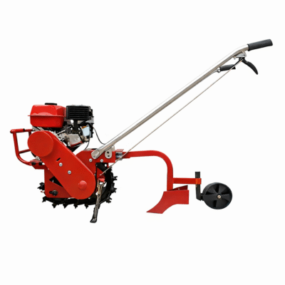 Gasoline powered crawler ditching and ridging machine