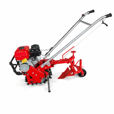 Gasoline powered crawler mini tiller